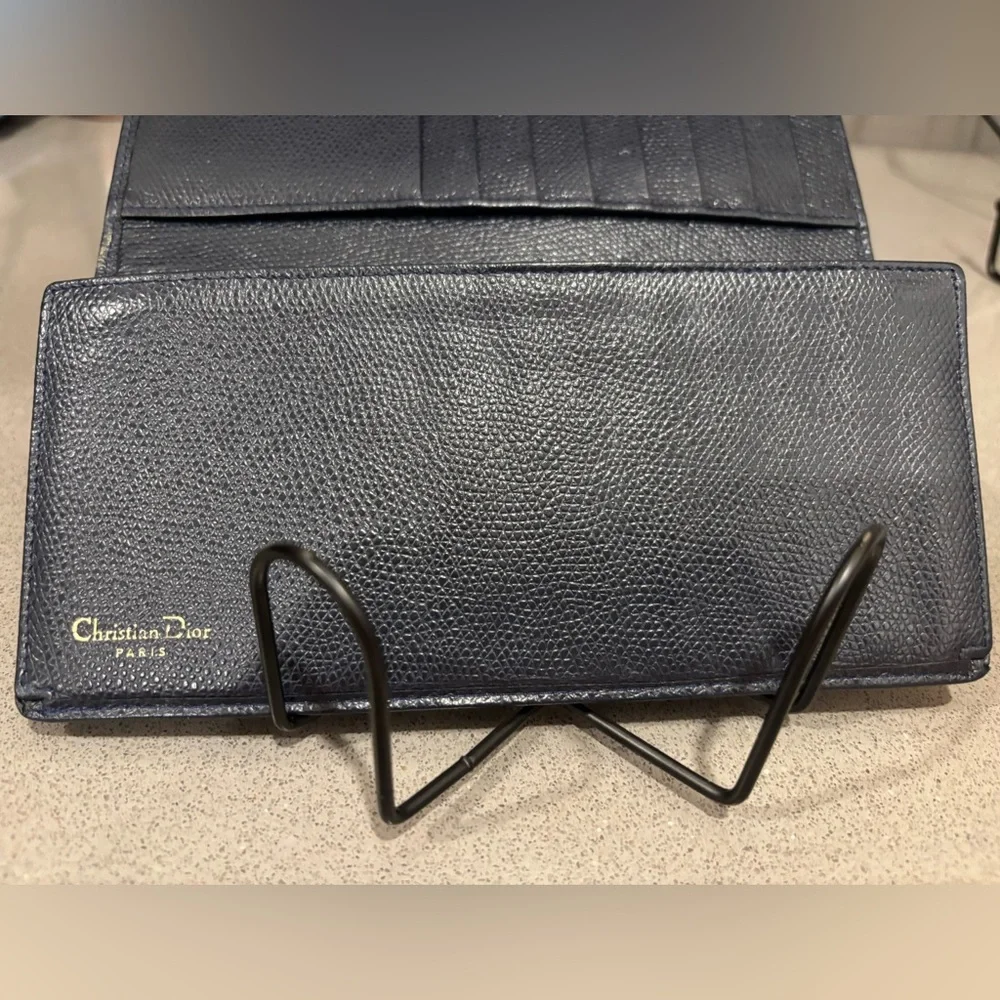 Dior Dark Blue Leather Wallet